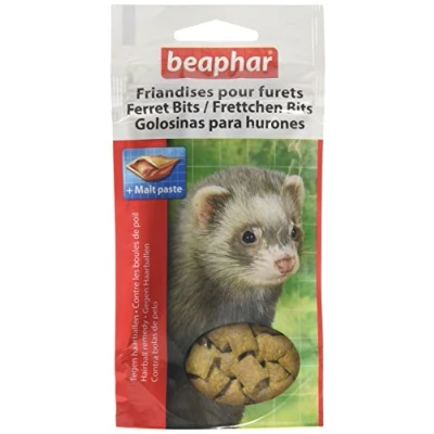 Image of Beaphar Bit Treats for Ferrets 35 g Delicious, Healthy Ferret Contains Malt Hairball Paste Added Prebiotic MOS Encourages Gut Flora Supports Dental Health 75 per Pack