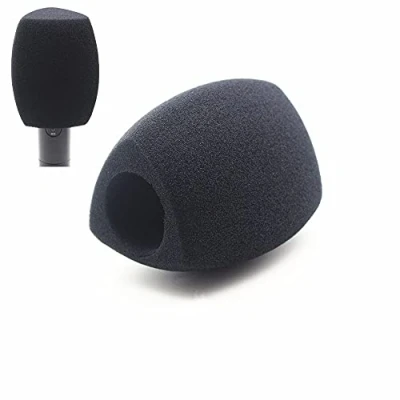 Image of Saidbuds Foam Mic Cover Handheld Microphone Windscreen Large Pop Filters for Interview Microphones (Black)