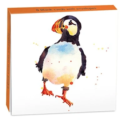 Image of Mini Notecard Wallets 8 Notecards Puffin Design