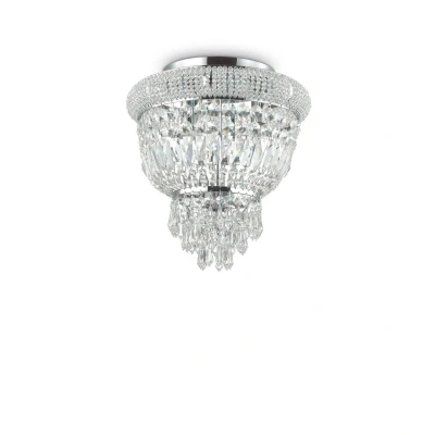 Image of Dubai 3 Light Ceiling Chandelier Chrome, E14