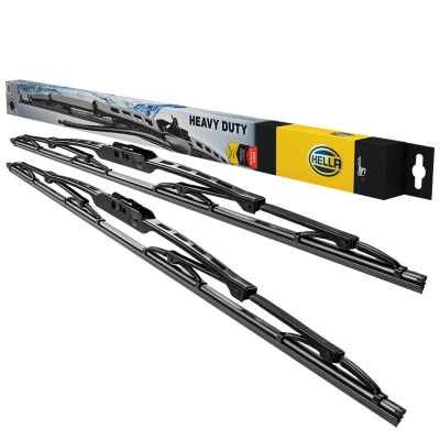 Image of WTW2424A wiper blade HELLA Heavy Duty 9XW 206 480 811 600, 600mm both sides Bracket for left hand/right hand drive vehicles