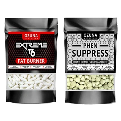 Image of Extreme T6 Keto Fat Burner &amp; PHEN Suppress Appetite Suppressant Bundle, Weight Loss Control Pills, Made in The UK