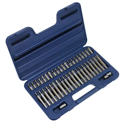 Image of Sealey Premier TRX Star*/Hex/Spline Bit Set 42pc 3/8&quot; &amp; 1/2&quot;Sq Drive