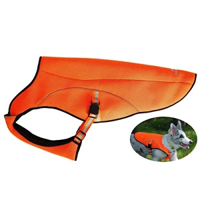 Image of Dog Cooling Coat,Dog Vest,Evaporative Swamp Cooler Jacket Safety Reflective Orange Vest for Large Dogs Walking Outdoor Hunting Training Camping XXL