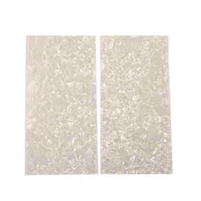 Image of 2pcs Inlay Material White Mother of Pearl Shell Blanks Sheet Rectangle for Guitar