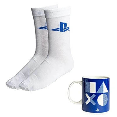 Image of Paladone PP7910PS Playstation Mug and Socks Gift Set Officially Licensed Gaming Merchandise