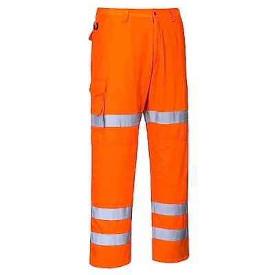 Image of Portwest Hi Vis Three Band Combat Trouser, Size: S, Colour: Orange, RT49ORRS