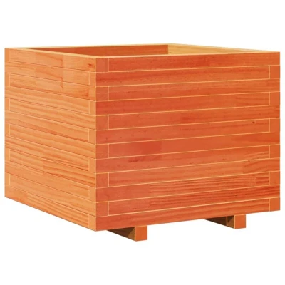 Image of vidaXL Garden Planter Wax Brown 60x60x49.5 cm Solid Wood Pine