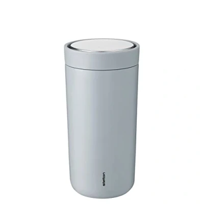 Image of Stelton to Go Click Vacuum Thermal Water Jug, Double Wall Insulated Bottle Stainless, Leakproof Travel Coffee Cup &amp; Tea Flask, Smart Lid for Hot, Cold Drinks (0.4 Litre, Soft Cloud)
