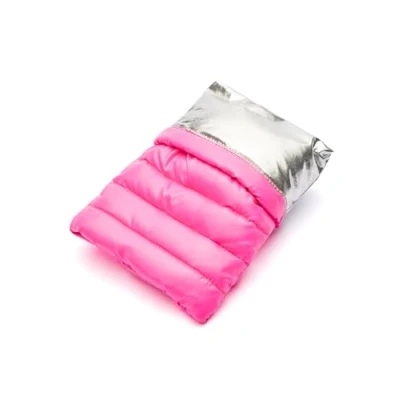 Image of HAWKERS Nylon Padded Pouch Glasses Case, Pink Silver, Soft, One Size