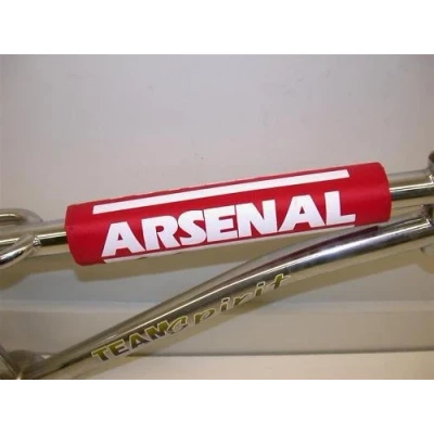 Image of RARE &#039;ARSENAL&#039; OLD SCHOOL BMX FRAME PAD, RED, NEW STOCK FROM 1980’s