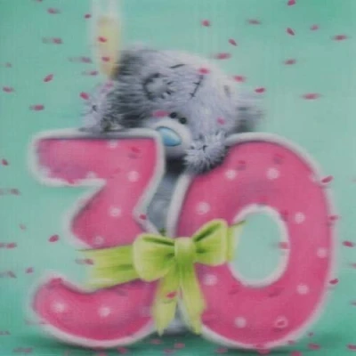 Image of Me To You 3D Holographic 30th Birthday bear Card