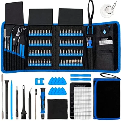 Image of Pardarsey Screwdriver Sets 142 Piece Electronics Precision with 120 Bits Magnetic Repair Tool Kit Compatible for iPhone, MacBook, Computer, Laptop, PC, Tablet, PS4, Xbox, Nintendo