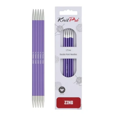 Image of KNIT PRO KP47008 Zing: Double Ended Knitting Pins: 15cm x 3.75mm, 3.75 , Purple