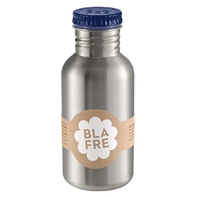 Image of Blafre Stainless Recycled Steel Drinking Bottle 500ml, Navy Classic design and a super way to avoid throwaway plastic, 4568
