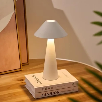 Image of Lalavon Rechargeable Cordless Table Lamp, 3 Color Modes Magnetic Bedside Touch Lamps Dimmable, 3W 4000mAh IP54 Waterproof Battery Operated Desk Lamp for Living Room Bedroom Dinner Bar