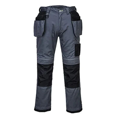 Image of Portwest T602 Reinforced Durable PW3 Holster Work Trouser Zoom Grey/Black Short, 32