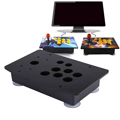 Image of Arcade Game Kit Low Delay USB Encoder PC Joystick DIY Controller Black Acrylic Pane with 8 Button for Games