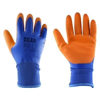 Image of Scan SCAGLOWPTHXX Thermal Waterproof Latex Gloves Size XXL