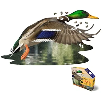 Image of Carletto Deutschland 887001 Animal MADD CAPP Shape Contour Puzzle Duck 1000 Pieces for Adults and Children from 12 Years