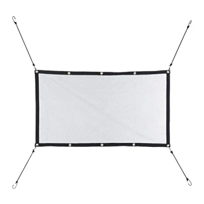 Image of Relaxdays Car Separation Dogs, Universal Vehicle Netting, Front, Back Seat &amp; Trunk, Straps, Black, 80% plastic 20% rubber, 65x115x0.5 cm