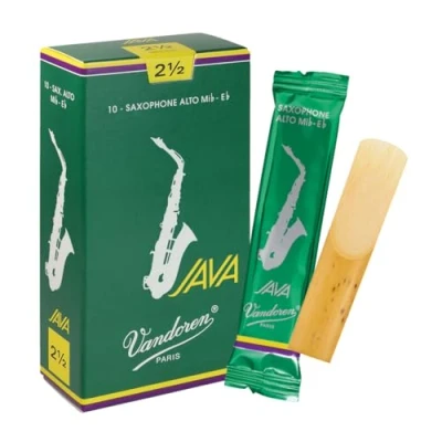 Image of Vandoren &quot;Java&quot; Alto saxophone reeds, box of 10 Strength 2,5