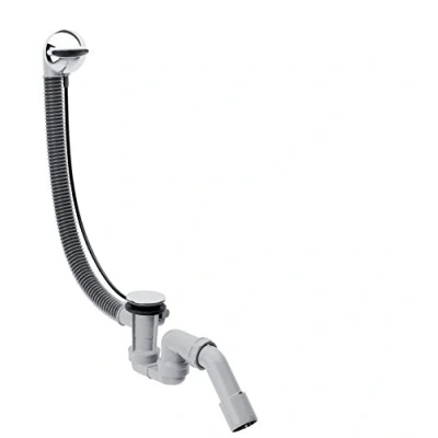 Image of hansgrohe Complete Set for Flexaplus Waste and Overflow Bath Tubs, chrome