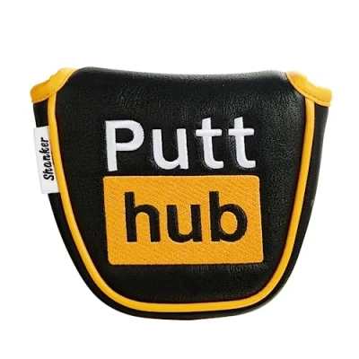 Image of Shanker Golf Putter Cover PuttHub Funny Mallet Tour Grade PU Leather Headcover for Clubs Perfect Joke Gift Golfer Rude Novelty Idea