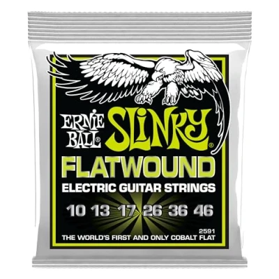 Image of Ernie Ball Regular Slinky Flatwound Electric Guitar Strings 10 46 Gauge (P02591)