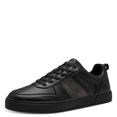 Image of s.Oliver Men&#039;s Low Trainers 5 13633 43 Sneaker, Black, 9 UK
