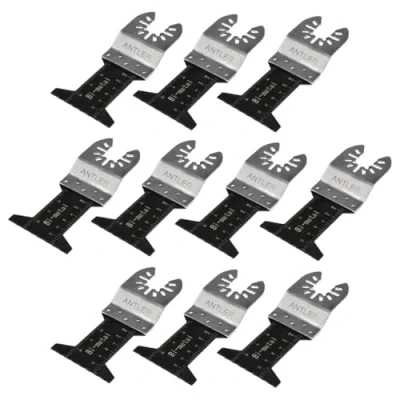 Image of Antler QAB44BM 44mm Bi Metal Blades Compatible with Black &amp; Decker Dewalt Stanley Worx F30 Erbauer Oscillating Multitool (10 Pack)