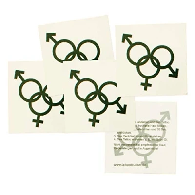 Image of 10 x Cuckold Tattoos Logo as tattoo in black