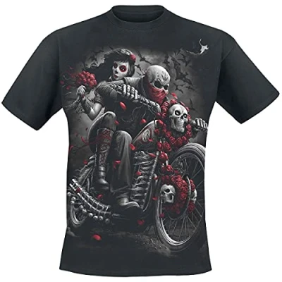 Image of Spiral Dotd Bikers T Shirt Black XL