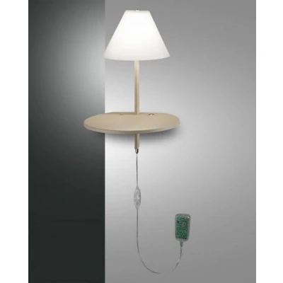 Image of Goodnight Integrated LED Wall Light Dove Grey / Beige Glass