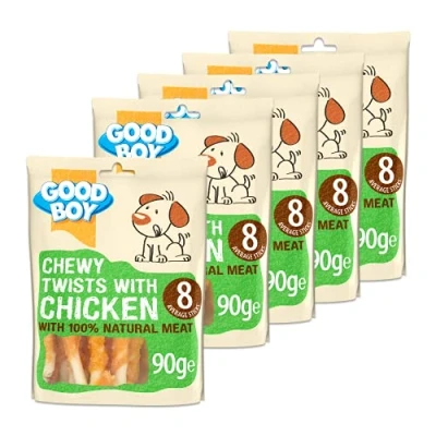 Image of Good Boy Chewy Twisters With Real Chicken 90 g (Pack of 5)