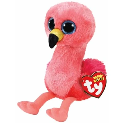 Image of TY 36848 Beanie Boos Animals, Plush Toy Gilda Pink Flamingo, Multicolored, 15 cm
