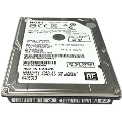 Image of HGST 7K750 500 HTS727550A9E364 (0J23561) 500GB 7200RPM 16MB Cache SATA 3.0Gb/s 2.5&quot; Internal Notebook Hard Drive w/1 Year Warranty
