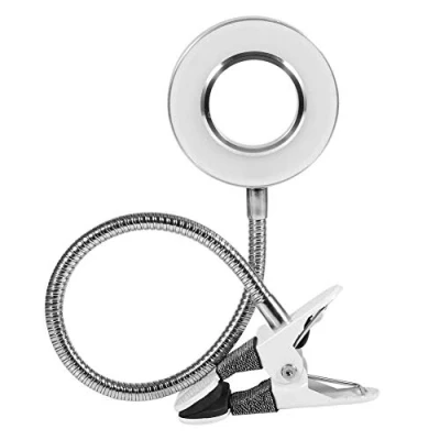 Image of Portable USB Tattoo Table Lamp, Permanent Eyebrow Manicure Cold Light LED Beauty Lamp with Clip, for Makeup Lip Salon and Reading