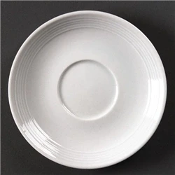 Image of Olympia Linear Stacking Saucers White 60mm (12 Pack)