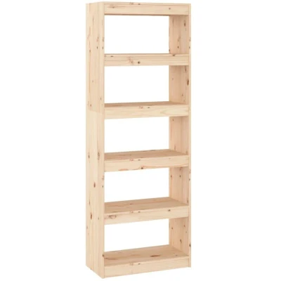 Image of vidaXL Book Cabinet/Room Divider 60x30x167.5 cm Solid Wood Pine