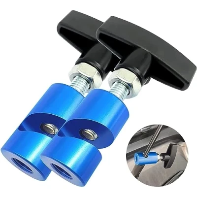Image of ZKTOOL 2PC Lift Support Clamp with Brass Core Protection, Hood Strut and Spark Plug Caliper 2 in 1 Tool, 14mm Gap Clip, Car for Universal