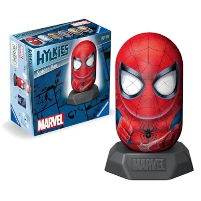 Image of Ravensburger Marvel Hylkies Figures Spiderman Collectable Toys and Gifts for Kids Adults Age 6 Years Up 3D Jigsaw Puzzles The Avengers, Red