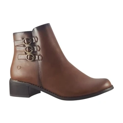 Image of Heavenly Feet Lauren Brown Synthetic Womens Boots Standard Fit 6.5 UK