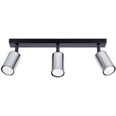 Image of Winx 3 Light Ceiling Spotlight Bar Black, Chrome