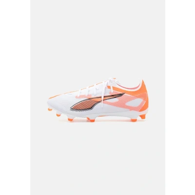 Image of Puma Ultra 5 Match FG/AG Moulded stud football boots, Men&#039;s, Size: 8, White/black/glowing red Synthetics/textile