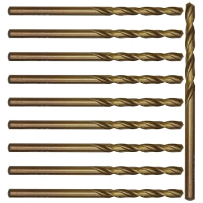 Image of Ruidee 10Pcs Cobalt Drill Bits 3.5mm Twist M35 HSS Metric Straight Shank Bit Set for Stainless Steel, Wood, Plastic (LSZ/3.5mm)