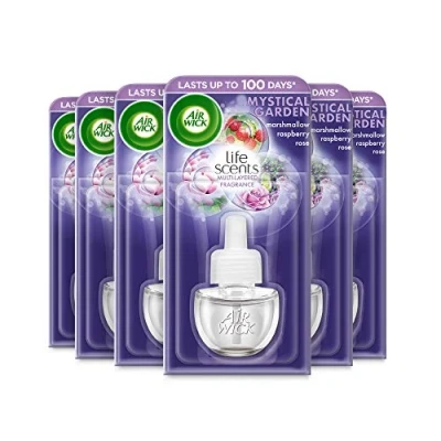 Image of Air Wick Life Scents Freshener, Electrical Plug In Refill, Mystical Gardens 114ml (6 Refills x 19ml)