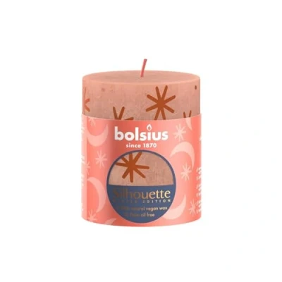 Image of BOLSIUS Creamy Caramel Rustic Silhouette Pillar Candle 8cm x 7cm
