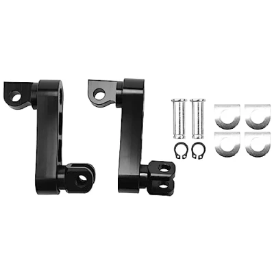 Image of Tokiudeeir Motorcycle Adjustable Passenger Footpegs Highway Pegs Male Mount Foot Peg Clamp Support Extensions Bracket for B