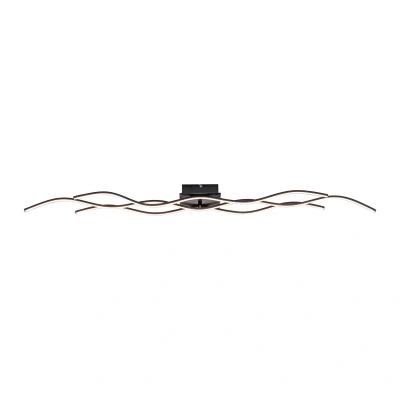 Image of JUST LIGHT. Wave LED ceiling lamp 3,000 K 137.5 x 16 cm black